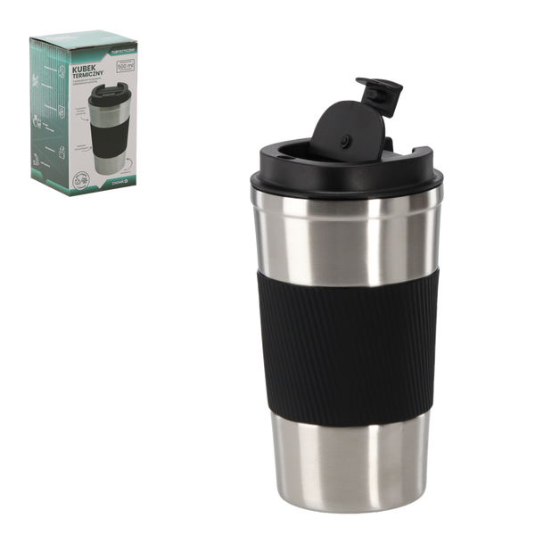 THERMAL MUG 500 ML TRAVEL WITH NON-SLIP LID