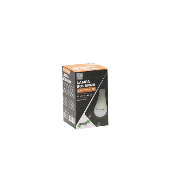 SOLAR BULB LIGHT LED 7,6 x 7,6 x 14,6 CM