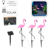 SET OF 3 SOLAR FLAMINGO STRING LED LIGHTS 25 x 15 x 53 CM