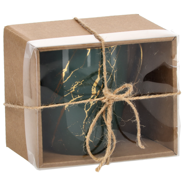 KUBEK PORCELANOWY 400 ML MARMUREK ZE ZŁOTEM MIX KOLOR opak=1szt *7956