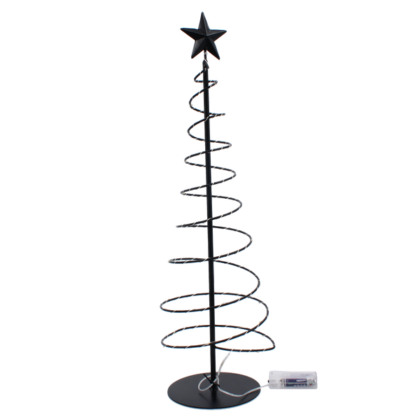 OZDOBA BOŻONAR.- METALOWA CHOINKA CZARNA 60 CM LED *8792