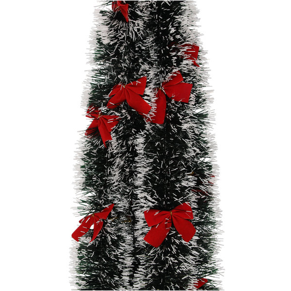 CHRISTMAS TREE CHAIN 6M WITH BOWS GREEN