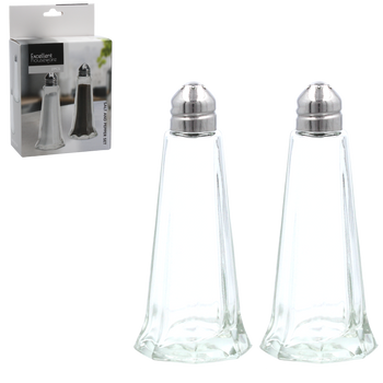 GLASS SET SALT/PEPPER