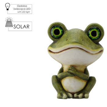 GARDEN FIGURINE - LED FROG 21,5 x 17,5 x 27,5 CM