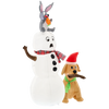 INFLATABLE SNOWMAN WITH A DOG LED 180 CM