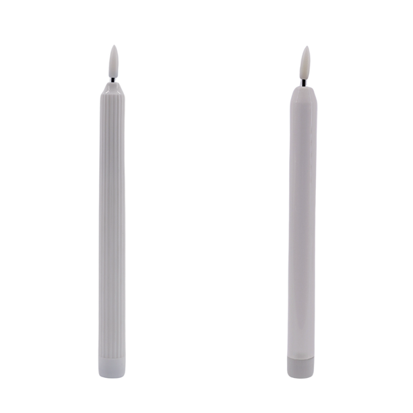 LED SVÍČKA NA BATERIE BÍLÁ 22,5 CM MIX VZORŮ disp=20ks *0382