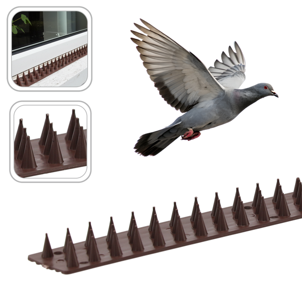 VÂRFURI DIN PLASTIC PENTRU APĂRAREA DE PĂSĂRI 4,5X50CM MARRU amb=10buc *5406