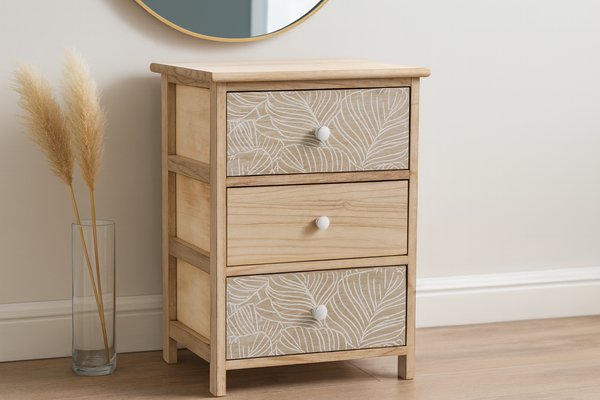 LUIZA 3-DRAWER CHEST OF DRAWERS 40 X 29 X 58 CM