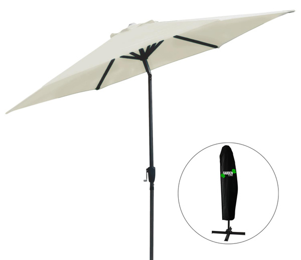 GARDEN UMBRELLA 3 M BEIGE WITH COVER *5347