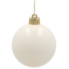 SET OF 12 BAUBLES 6 CM CHAMPAGNE/GRAY/WHITE
