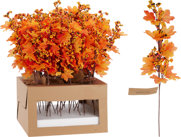 GAŁĄZKA JESIENNA 60CM POMARAŃCZOWA*6288