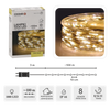 LED SVETLÁ DRÔTIKY NA CIEVKY 1000L TEPLÁ BIELA, DĹŽKA 3 + 100 M *0085