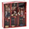 SET OF 3 CHRISTMAS DECORATIONS WOODEN SOLDIER 13 CM