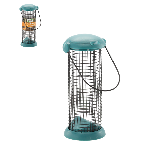 BIRD FEEDER FOR PEANUTS WITH LID 9.3 X 8.3 X 21 CM