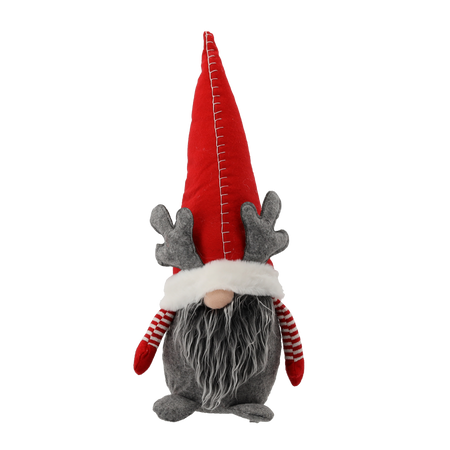 GNOME DE SĂRBĂTORI DE 50 CM CU CORNIȚE DE REN *9551