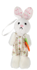 OZDOBA WIELKANOCNA - ZAWIESZKA 6 x 11 CM ZAJĄCZEK Z MARCHEWKĄ MIX 3 KOLORÓW opak=12szt *9205