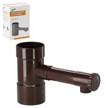RAINWATER COLLECTOR BROWN 80 MM