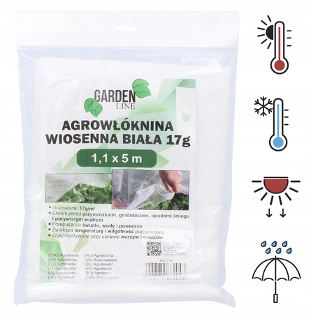 AGROWLÓKOVINA 1.1 x 5 M JARNÁ BIELA 17g *2043