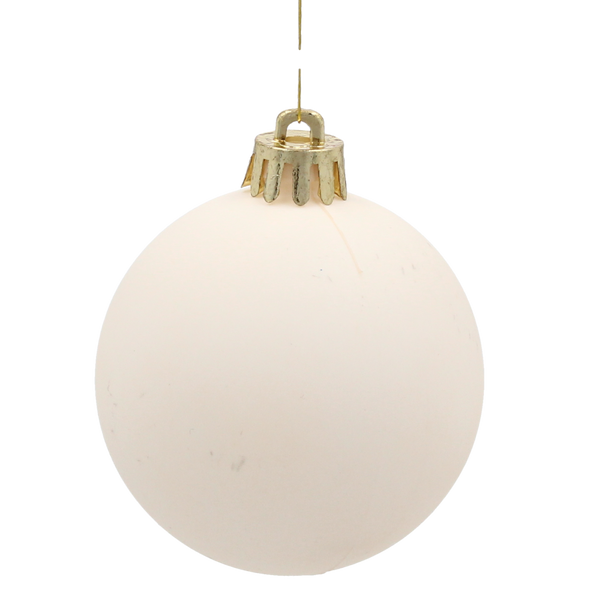 SET OF 30 ORNAMENTS 6 CM IN TUBE CHAMPAGNE/GRAY/WHITE