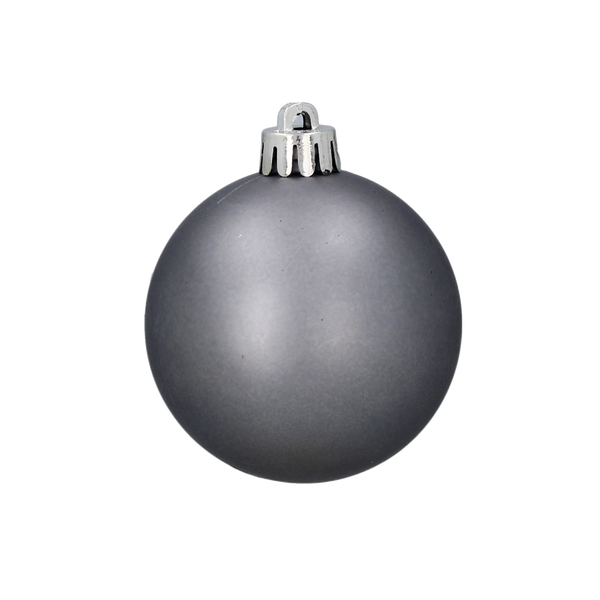 SET OF 12 BAUBLES 6 CM OLIVE/COPPER/GRAPHITE TUBE