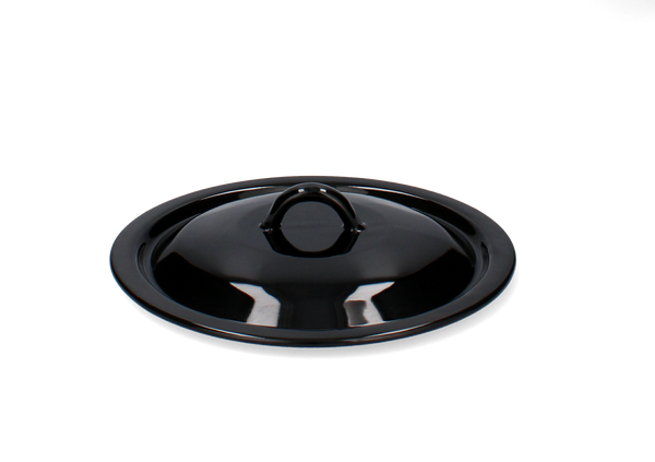 POKRYWA EMALIOWANA CZARNA 18CM *9991