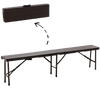 Skladacia turistická lavica 180 x 25 x 43 cm hnedá *0995