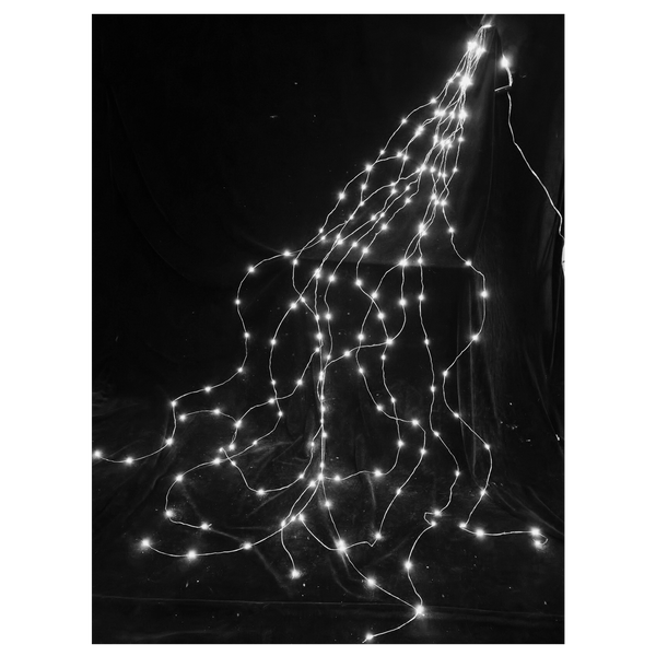 LAMPKI LED DRUCIKI 200L ZIMNY BIAŁY 10 WIĄZEK x 2 M WEWN/ZEWN *1797