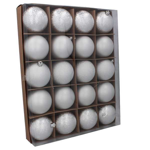 KPL. 20 BOMBEK 8 CM ROȘU/ORO/ARGINTIU MIX DE MODELE *7672