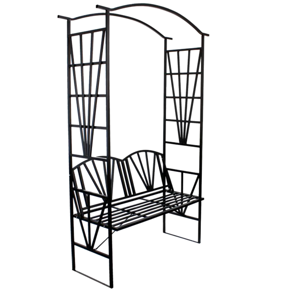ZÁHRADNÁ PERGOLA S LAVICOU 114 x 45 x 208 CM *6085