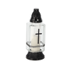 CANDLE 30CM/40H PATRAT BRILJANT CRUCE NEGRU/URIU PACH=7BUC*6756