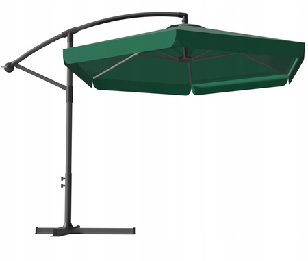 ZÁHRADNÝ PARASOL 3 M ZELENÝ "BANANA" S POŤAHOM *2859