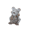 FIGURKA OGRODOWA - ŻABA ZE ŚWIECĄCYMI OCZAMI 14 x 12 x 18,5 CM LED opak=4szt *7942