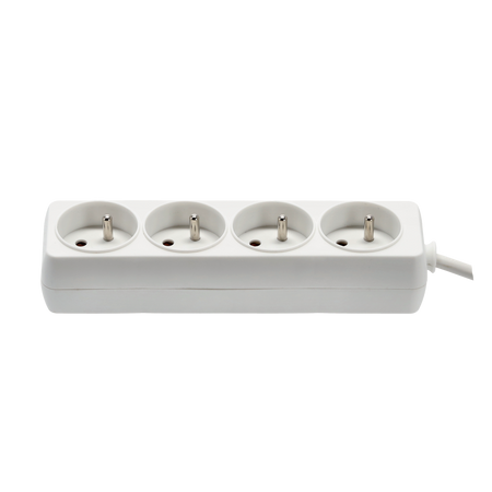 EXTENSION CORD POWER STRIP 4 SOCKETS 1.5M WHITE
