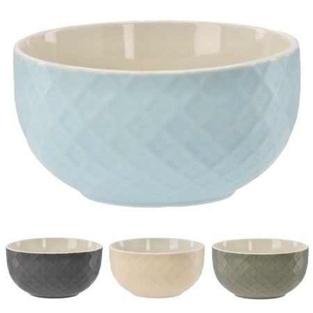 PORCELAIN BOWL 550 ML "KARO" PACK=4PCS