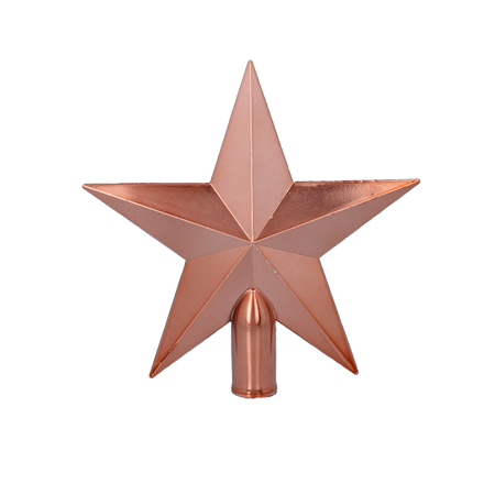 TREE TOPPER 20 CM STAR OLIVE/COPPER/GRAPHITE