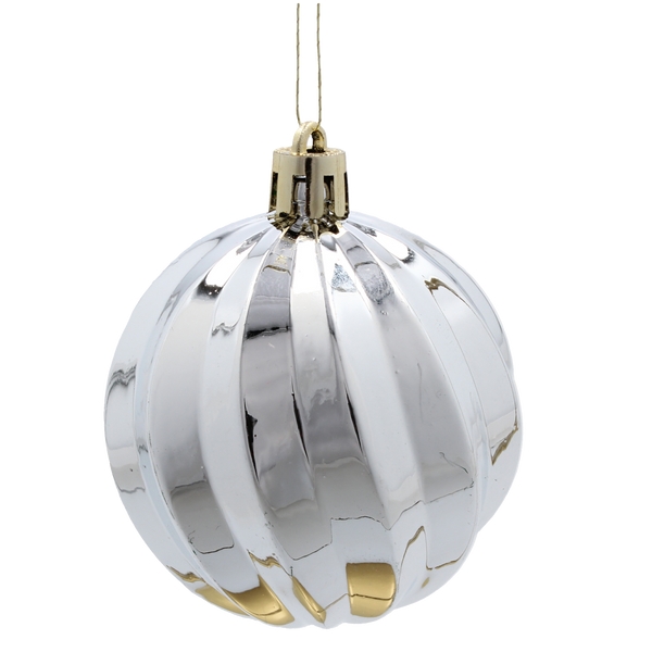 SET OF 6 CHRISTMAS TREE ORNAMENTS - PUMPKIN MIX OF COLORS 6CM