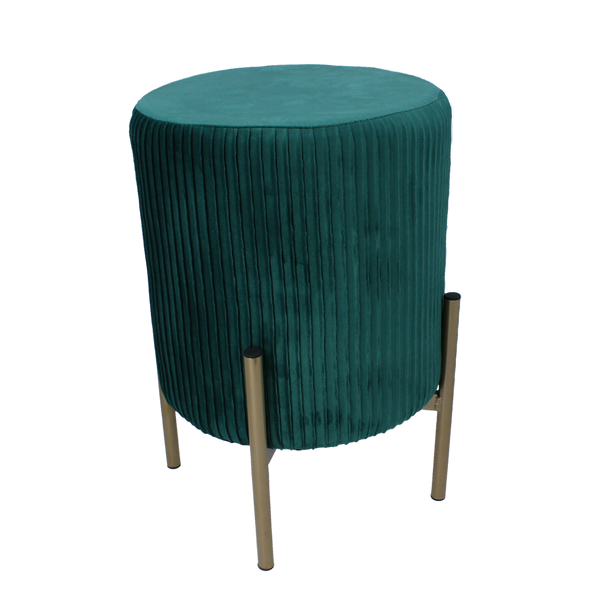 ROUND POUF WITH LEGS 28 X 42 CM GREEN