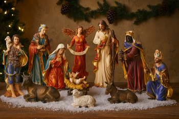 CHRISTMAS FIGURES SET 11 PCS. to 46 CM polyresin
