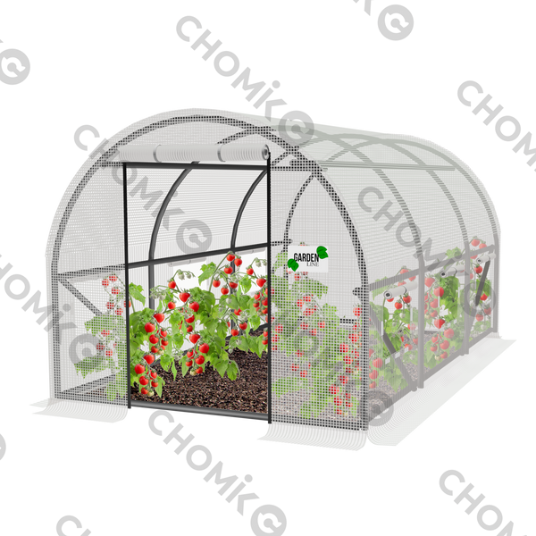 Záhradný fóliovník 3-segmentový biely 4 x 2,5 x 2 m *5590