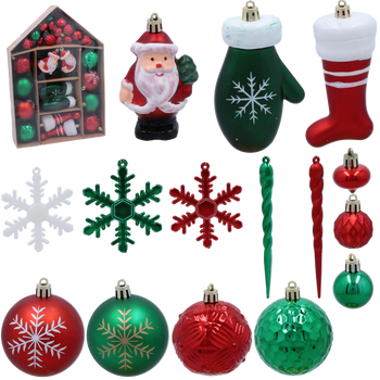 66 CHRISTMAS ORNAMENTS - MIX
