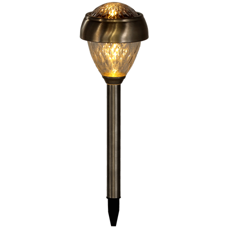 LAMPĂ SOLARĂ LEYA 9,2 x 9,2 x 38 CM ARGINTIE ALBĂ CALDA disp=12buc *4238