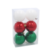 KPL. 6 BOMBEK 8 CM ČERVENÁ/ZELENÁ/BIELA *9896