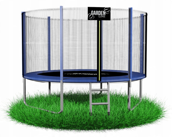 TRAMPOLINA 10FT 312 CM Z DRABINKĄ I SIATKĄ ZABEZPIECZAJĄCĄ *9870