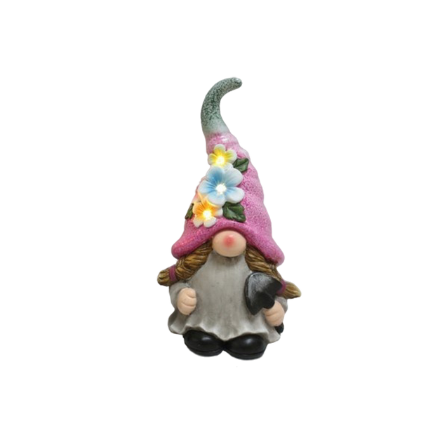 GARDEN FIGURINE – GNOME BOY / GIRL 14,5 X 12,5 X 29,8 CM LED pack=2 pcs