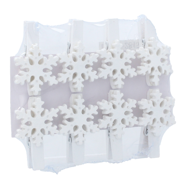 SET OF 8 CHRISTMAS DECORATIONS WITH CLIPS MIX DESIGNS 3 x 3 CM