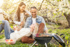 CHARCOAL KETTLE BBQ ON LEGS WITH LID 37 x 37 x 44 CM