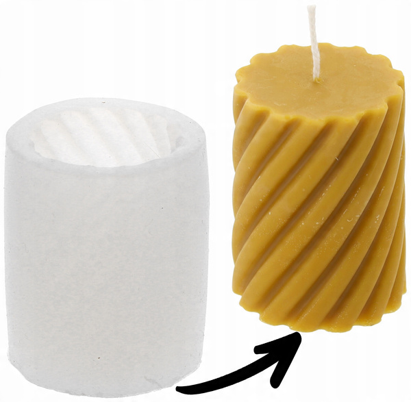 Silicone mold for candles spiral