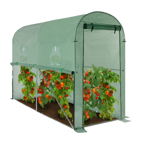 Tomato Garden Greenhouse 3 x 1 x 2 M GREEN WITH ADDITIONAL VENTILATION OPTION