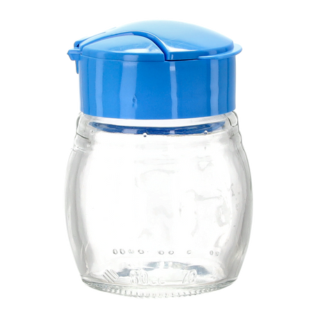 GLASS SPICE SHAKER 80 ML MIX COLOR DISP=36PCS