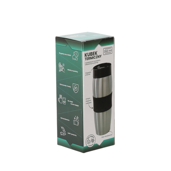 TASCĂ TERMICĂ 350 ML TURISTICĂ CU ACCESORIU ANTIPATYLA *4766